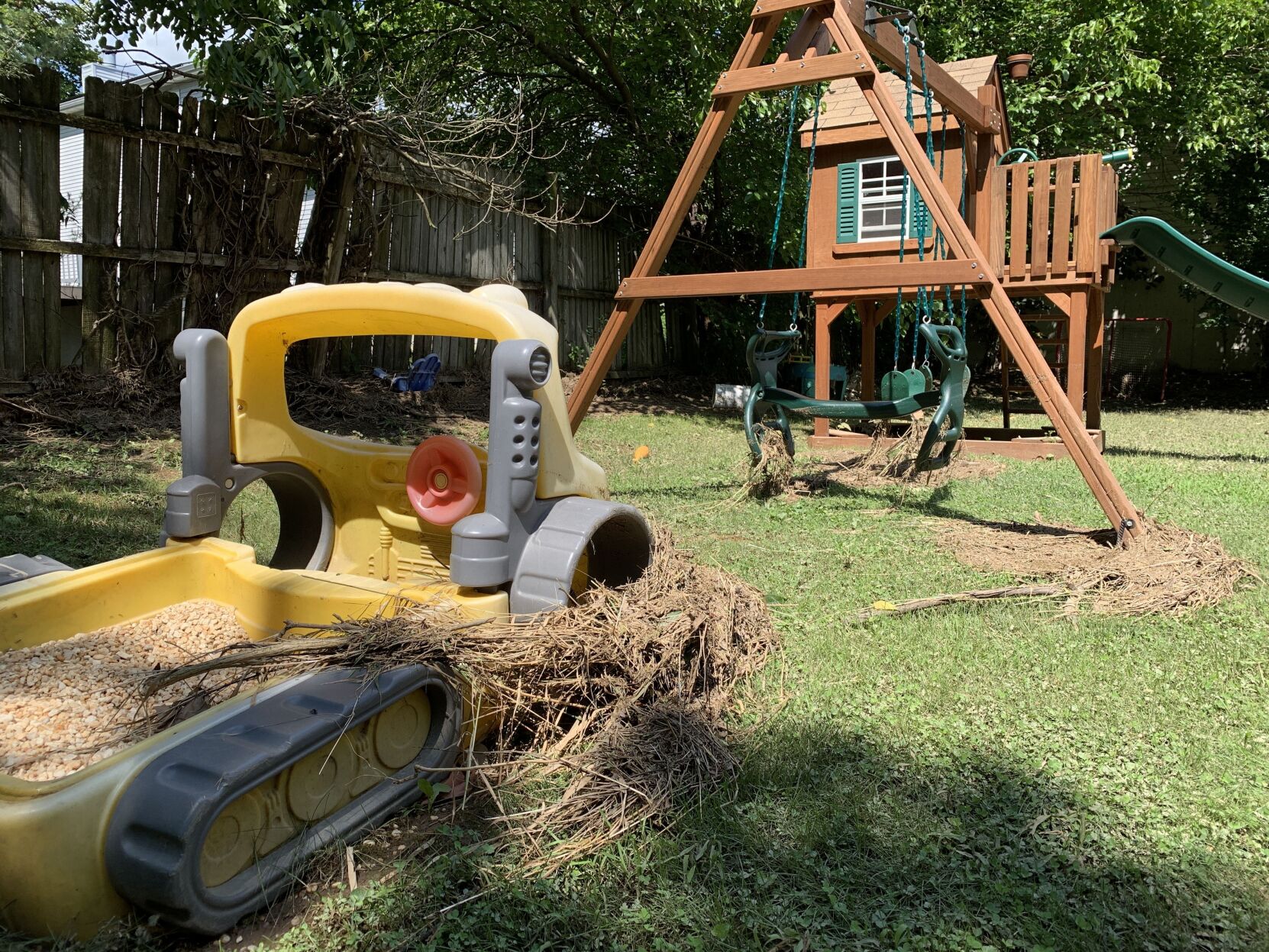 Mud-covered toys from flooding in Maidencreek